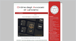 Desktop Screenshot of ordineavvocatilanciano.it