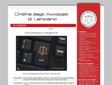 Tablet Screenshot of ordineavvocatilanciano.it